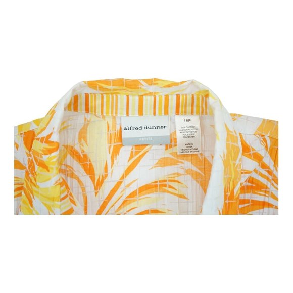 Alfred Dunner Shirt‎ Womens Button Up Floral Print Petites 16P 3/4 Sleeves - Picture 4 of 4